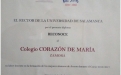 Universidad de Salamanca. Reconocimientos y premios del colegio Corazón de María de Zamora